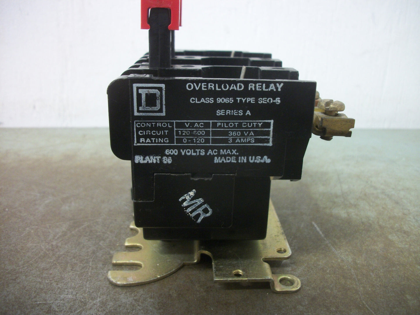 SQUARE D THERMAL OVERLOAD RELAY FOR SIZE 00 9065SEO5 26AMP
