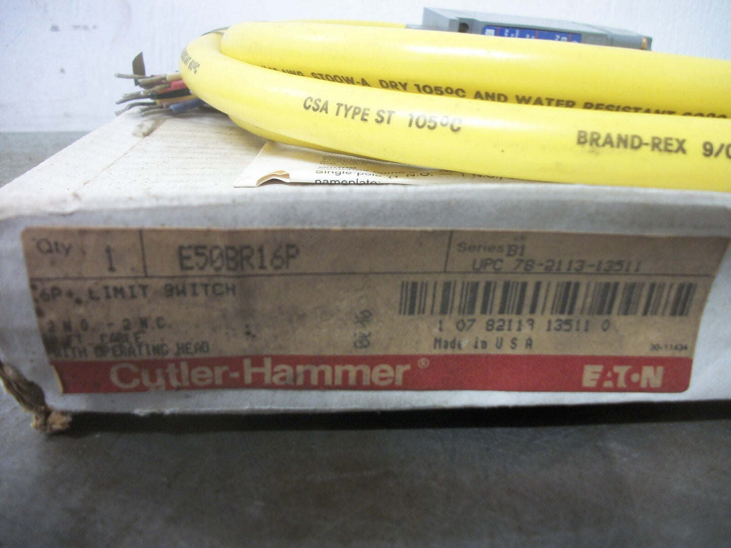 CUTLER-HAMMER E50SB6P PERFORMANCE PLUS LIMIT SWITCH E50BR16P NIB