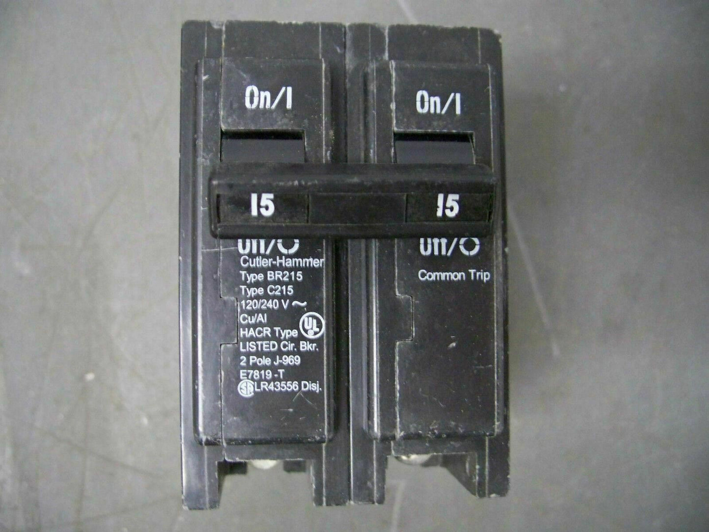CUTLER-HAMMER BR CIRCUIT BREAKER BR215 15AMP 240VOLT 2POLE