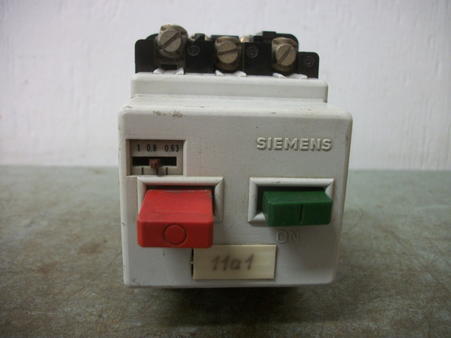SIEMENS MANUAL MOTOR STARTER 3VE1010-2F 0.63-1AMP