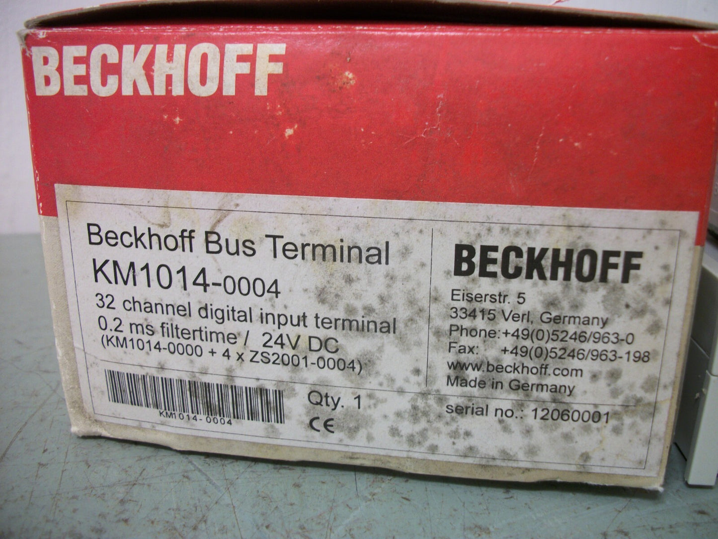 BECKHOFF 32-CHANNEL DIGITAL INPUT TERMINAL KM1014-0004 NIB