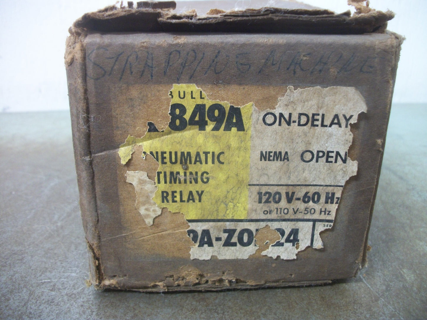 ALLEN-BRADLEY PNEUMATIC TIMING RELAY 849A-ZOD24 849A-Z0D24 120VCOIL NIB