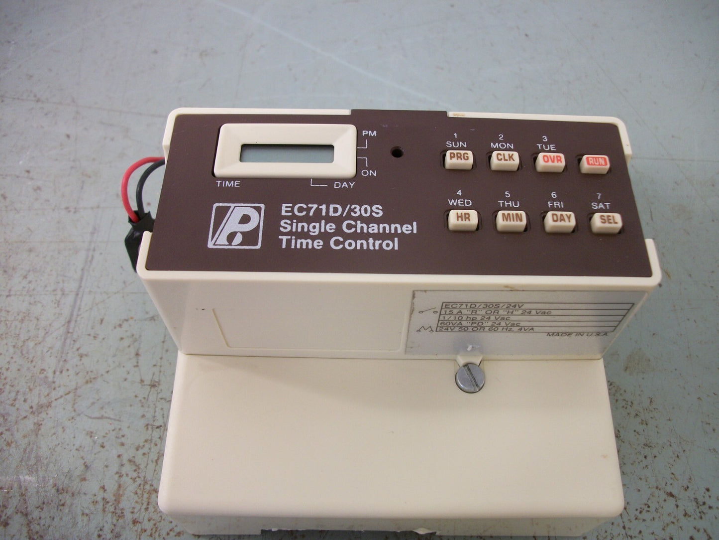 PARAGON EC71D/30S SINGLE CHANNEL TIME CONTROL EC71D/30S/24V