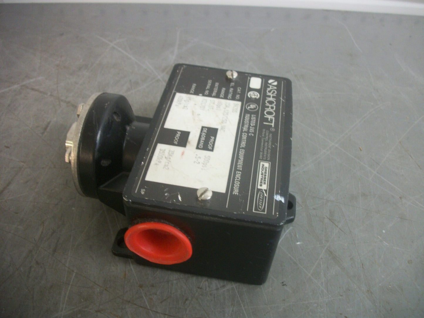 ASHCROFT PRESSURE SWITCH B420S 60PSI 500PSI PROOF NOB