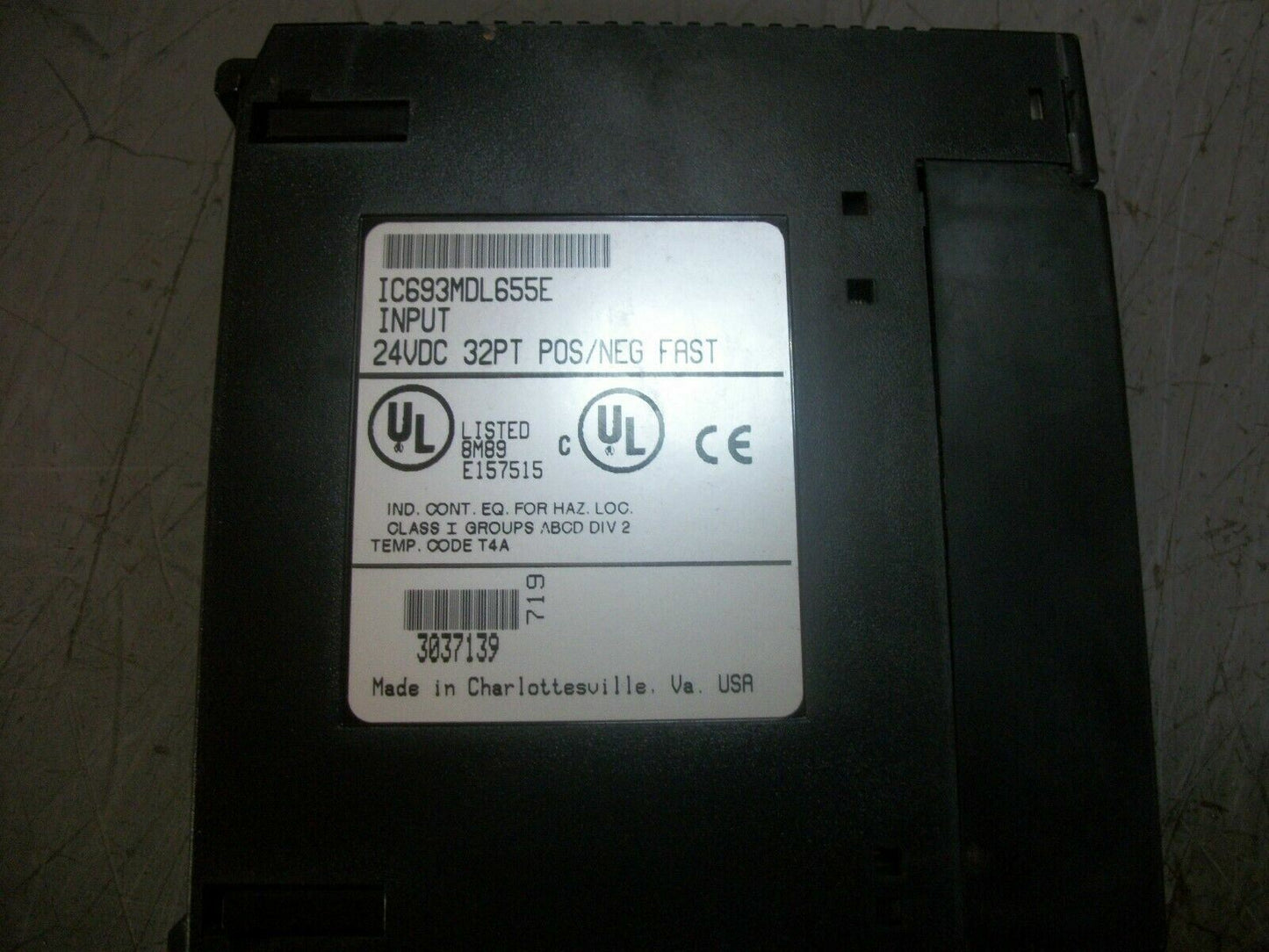 GE FANUC 24VDC 32-POINT POS/NEG FAST LOGIC INPUT MODULE IC693MDL655E