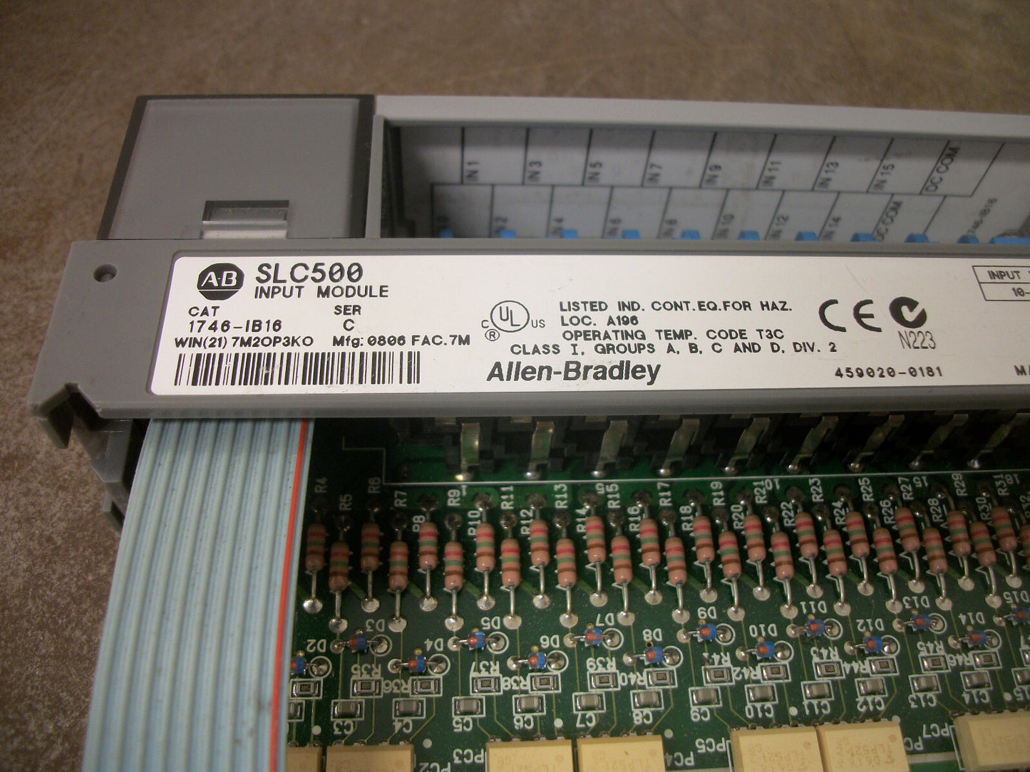 ALLEN-BRADLEY SLC 500 INPUT MODULE 1746-IB16