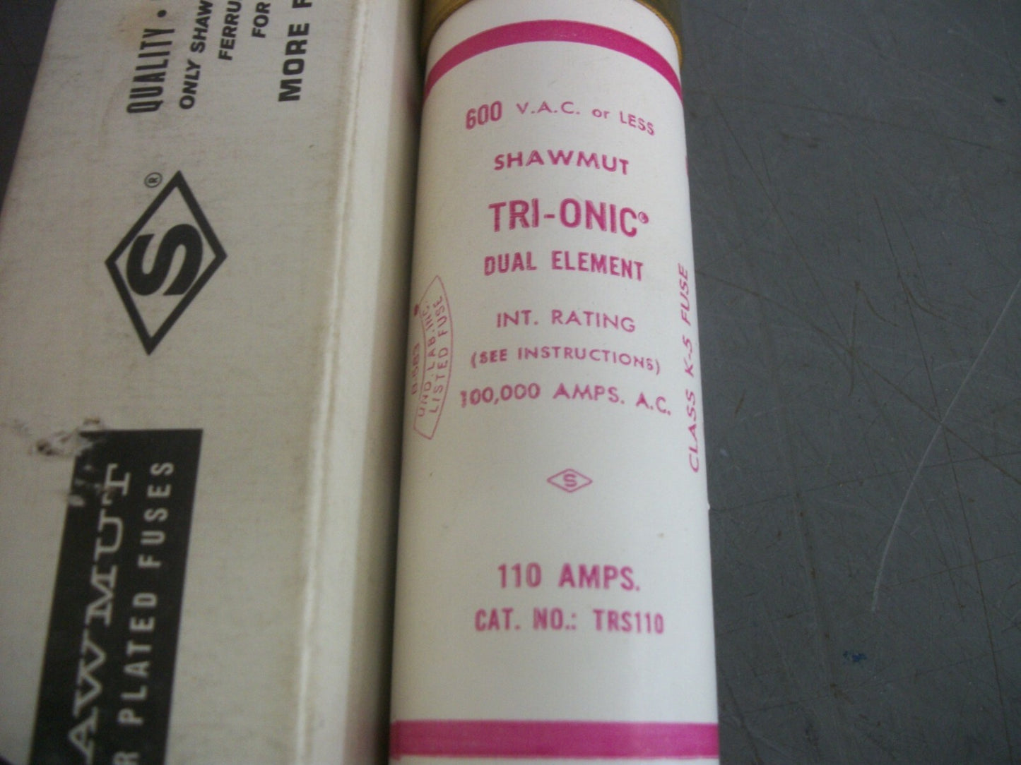 GOULD SHAWMUT TRI-ONIC FUSE TRS110 110AMP 600VOLT NIB