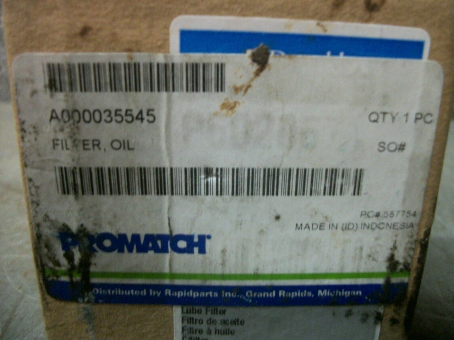 PROMATCH OIL FILTER A000035545 NIB