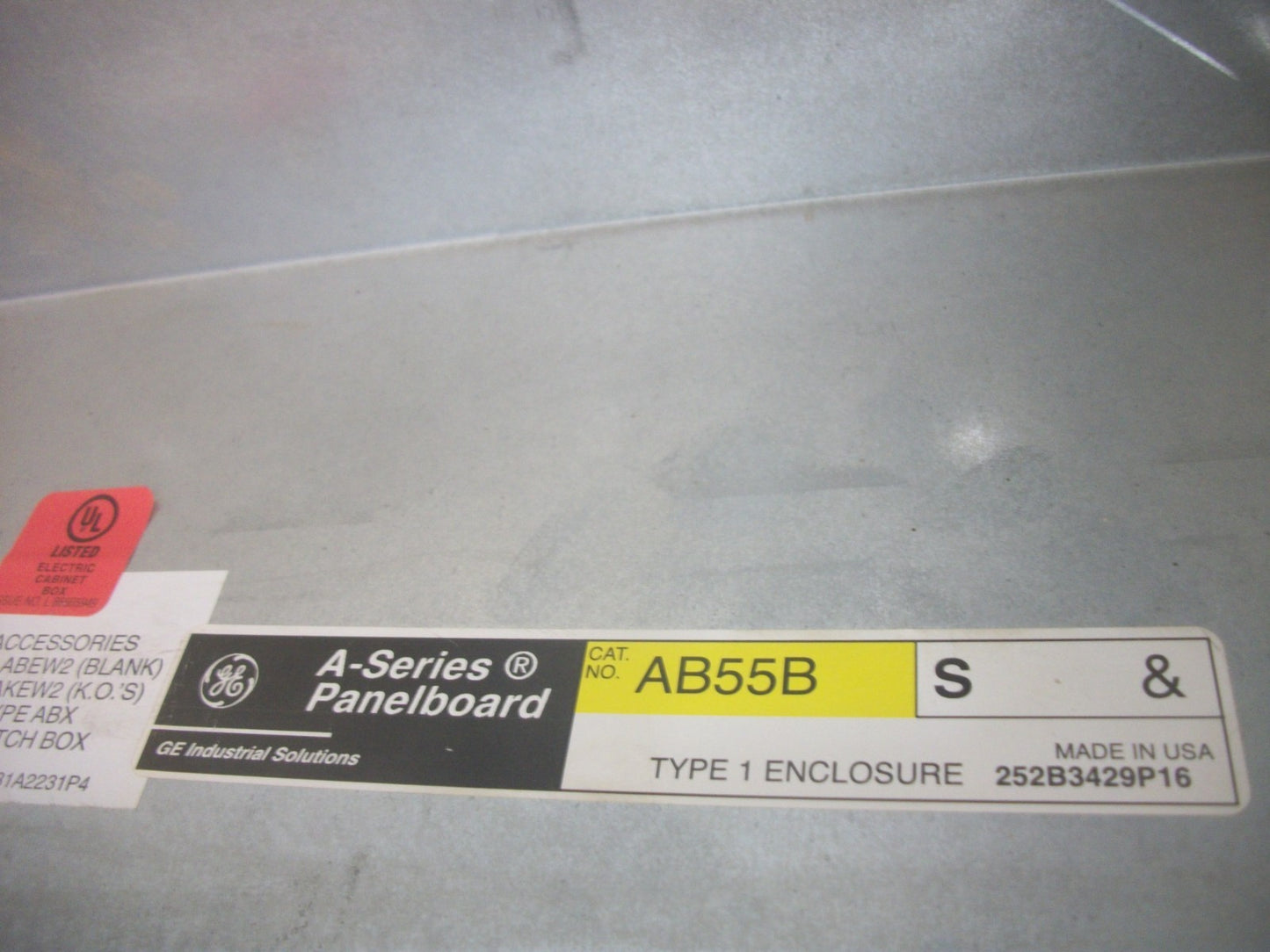 GE A-SERIES 55" PANELBOARD BOX ENCLOSURE TYPE 1 AB55B