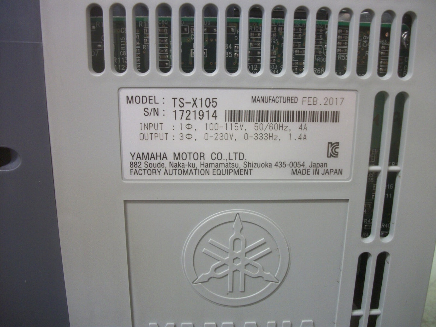 YAMAHA TRANSERVO X T5 SERVO DRIVE TS-X105 230VOLT 3PH 1.4AMP