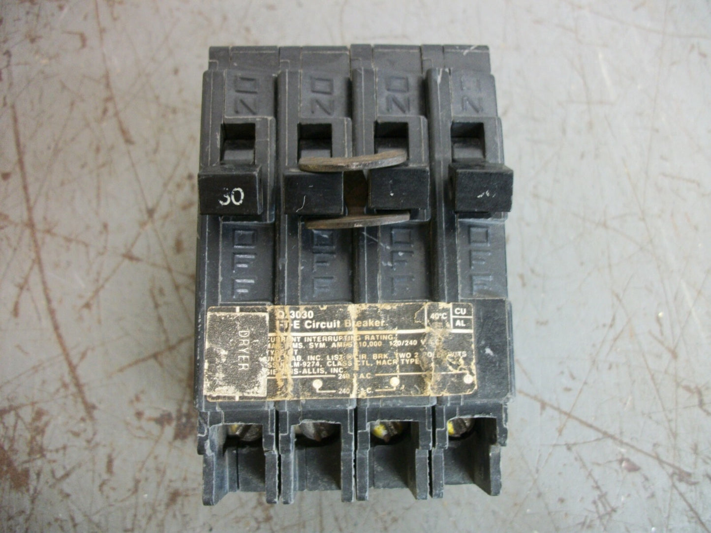 SIEMENS QT CIRCUIT BREAKER Q23030 30/30AMP 240VOLT 2POLE