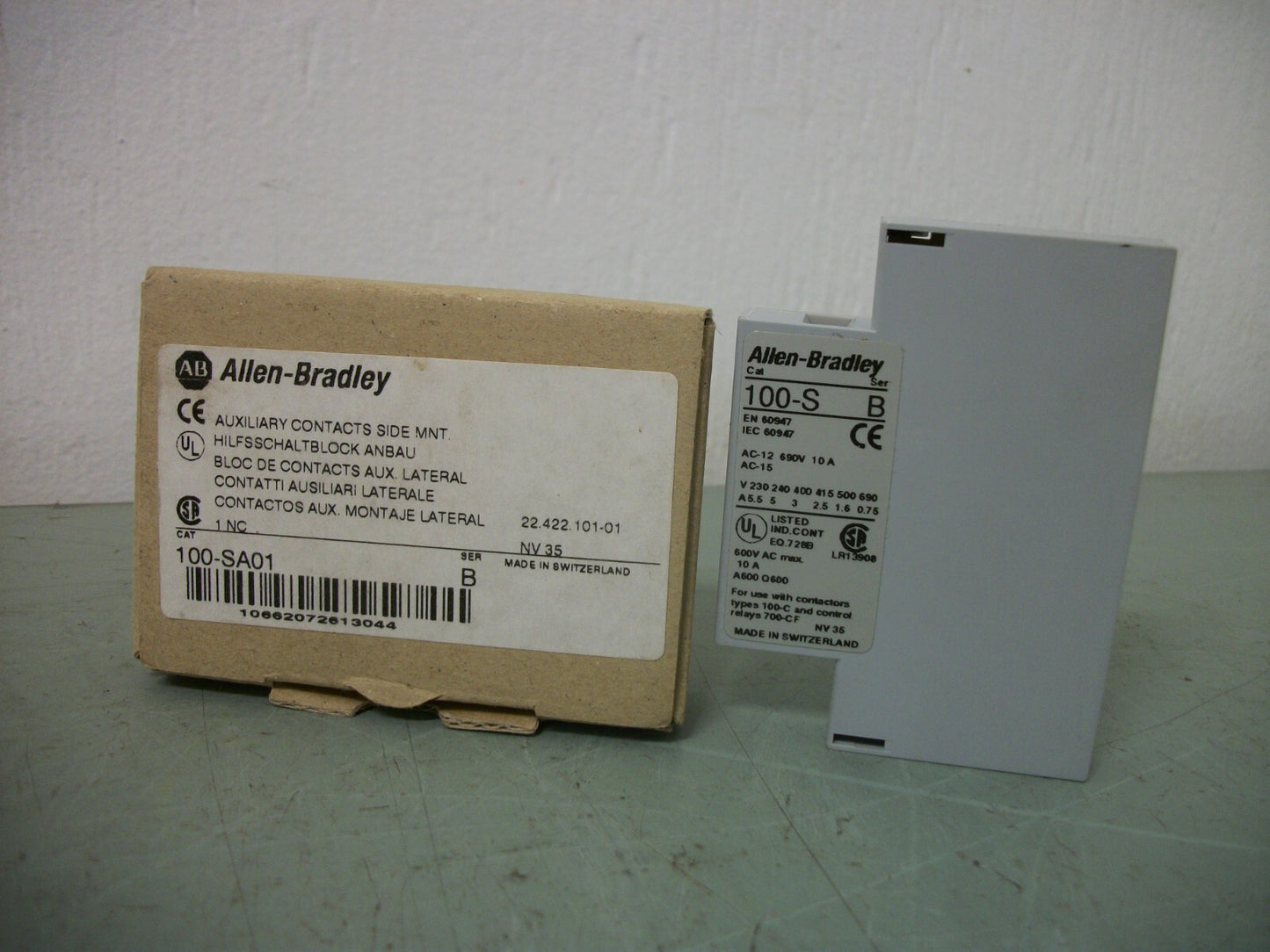 ALLEN-BRADLEY 1N.C. AUXILIARY CONTACT SIDE MOUNT BLOCK 100-SA01 NIB