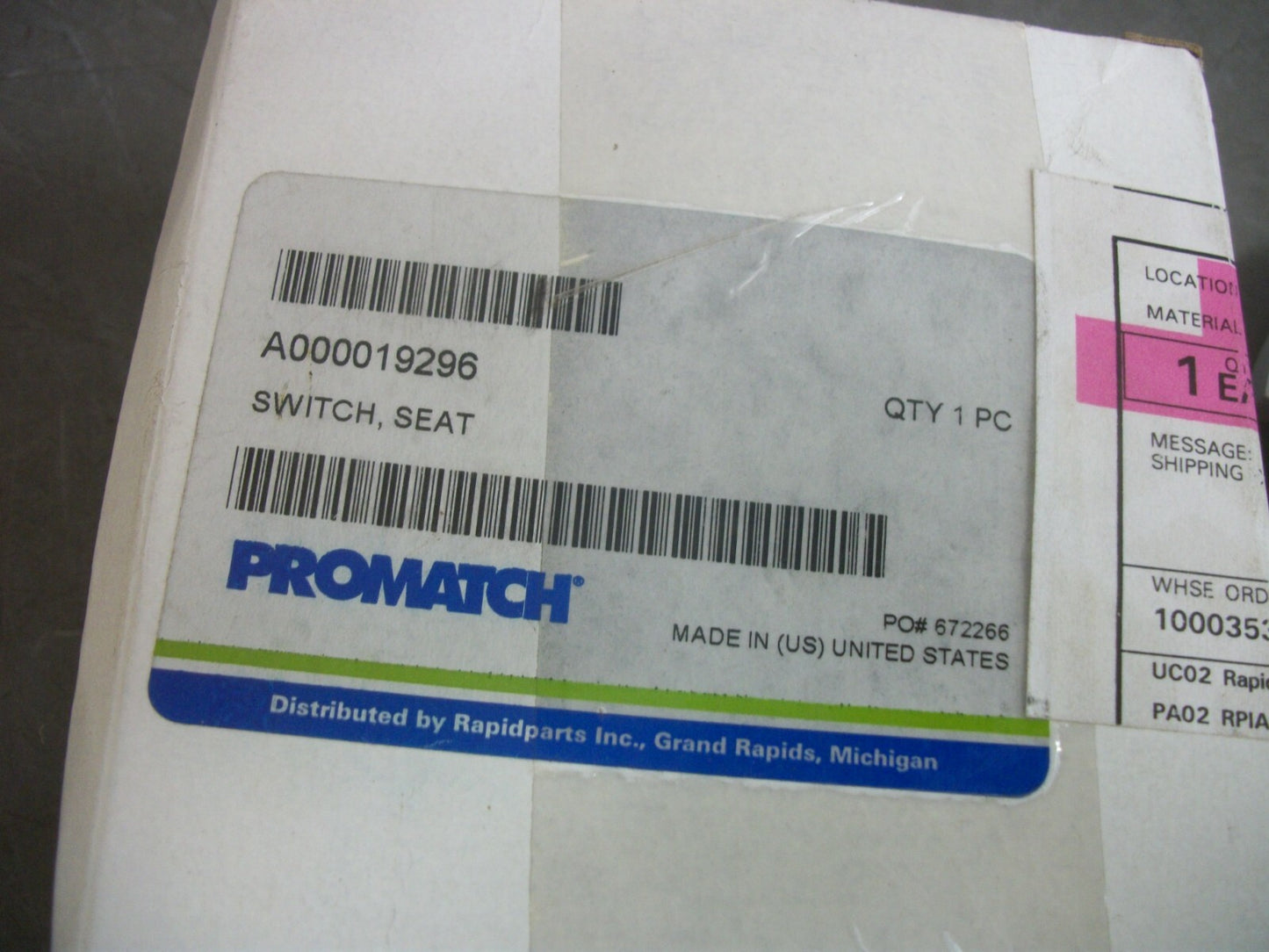 PROMATCH SEAT SWITCH A000019296 NIB