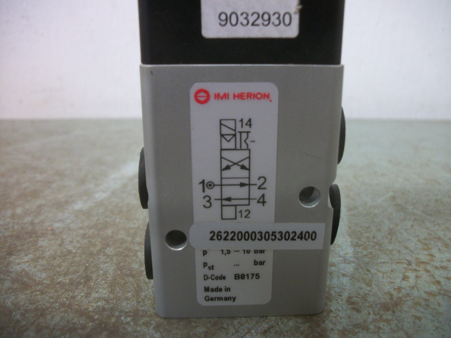 IMI HERION SOLENOID VALVE 9032930 24VCOIL NOB