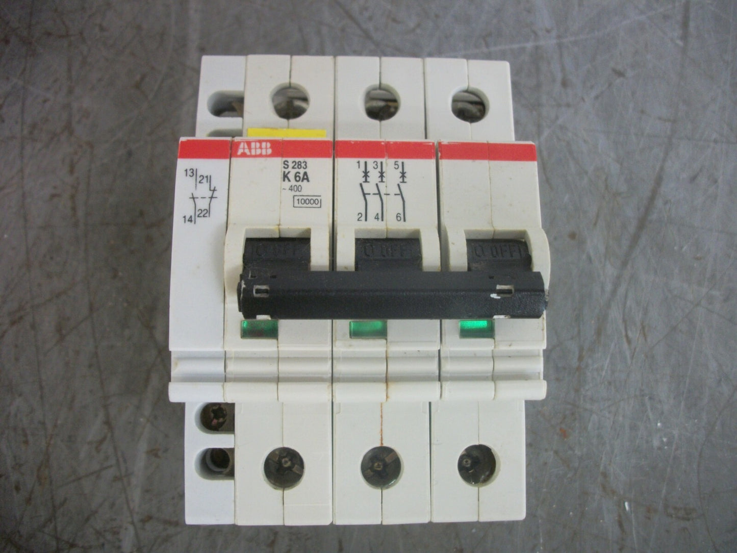 ABB MINI CIRCUIT BREAKER S283K6A 6AMP 480VOLT 3POLE