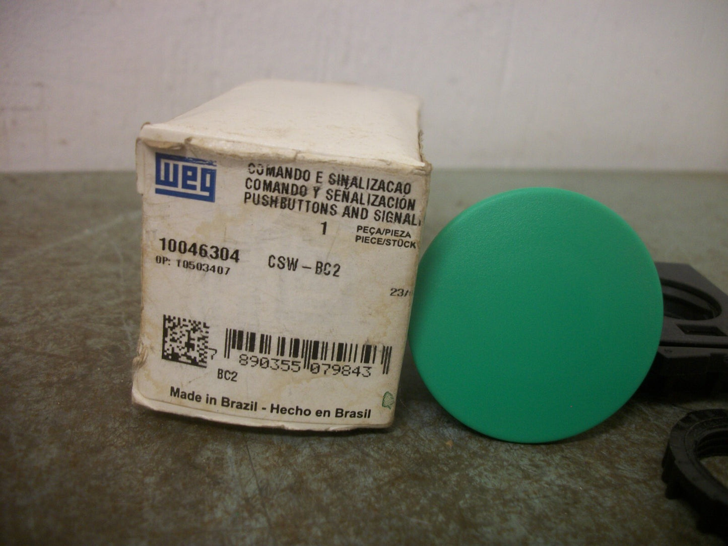 WEG 22MM GREEN MOMENTARY MUSHROOM PUSHBUTTON CSW-BC2 NIB