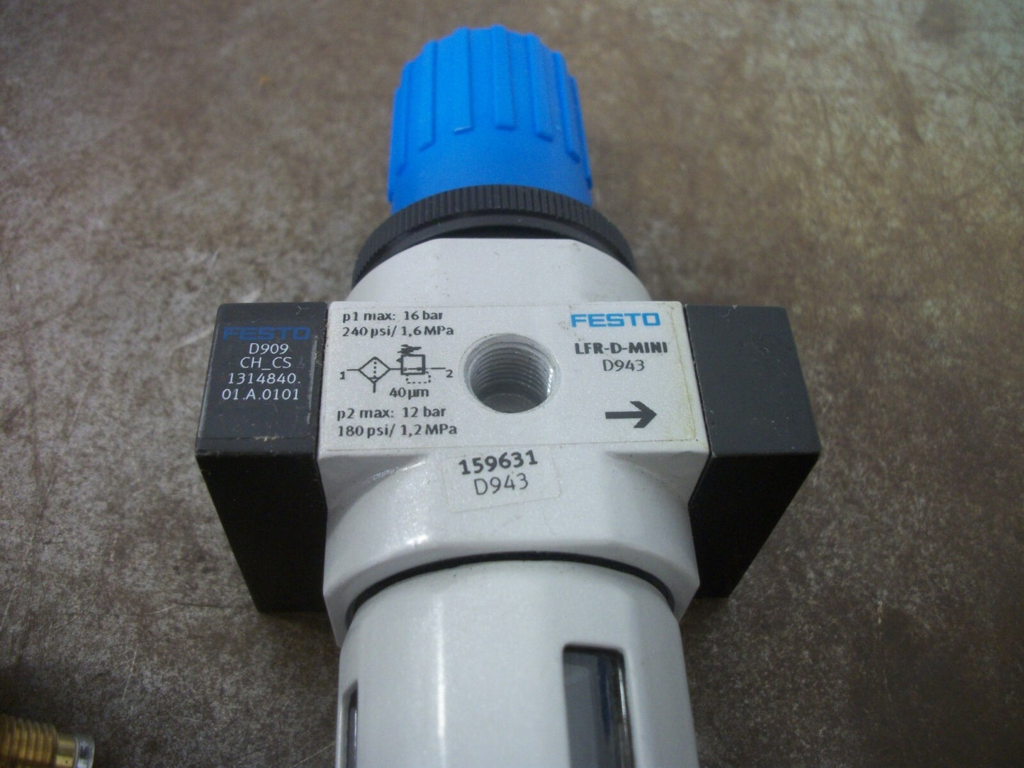 FESTO MINI PNEUMATIC REGULATOR/FILTER LFR-D-MINI 240PSI 1.6MPa 16BAR