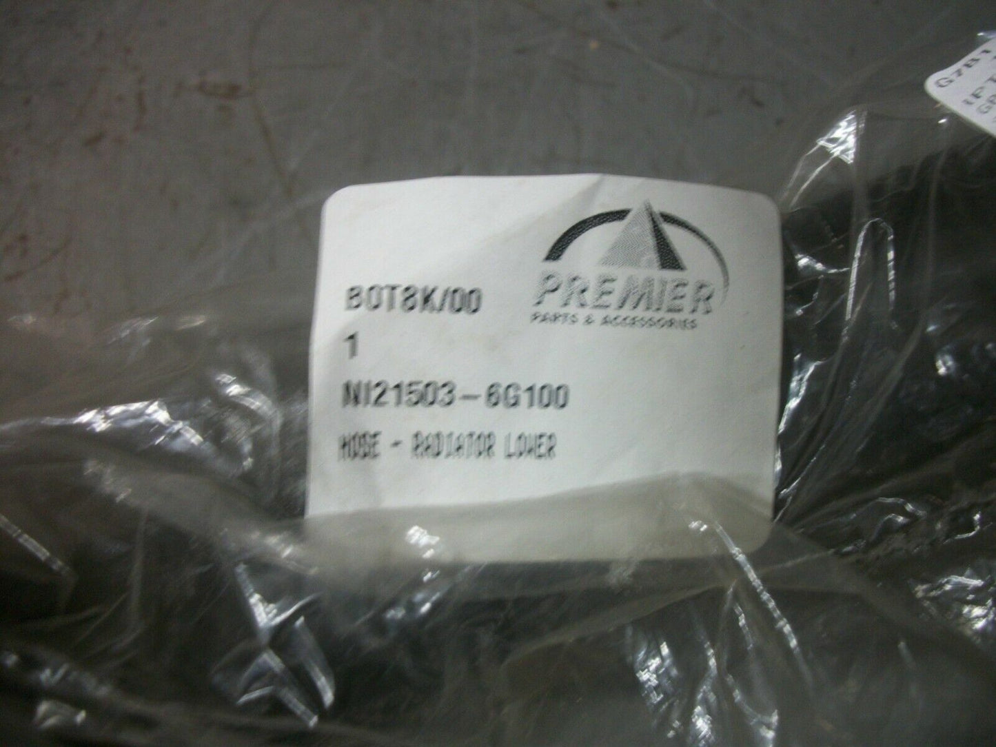 PREMIER RADIATOR HOSE NI21503-6G100 NEW