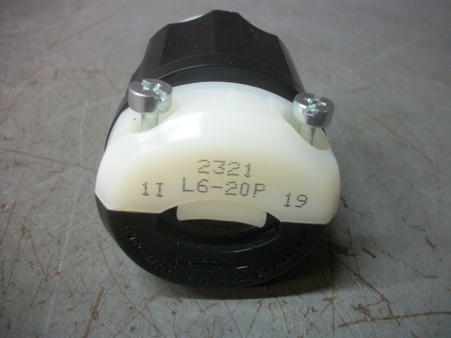 LEVITON L6-20P TWIST-LOCK MALE PLUG 2321 20AMP 250VOLT 3-WIRE NOB