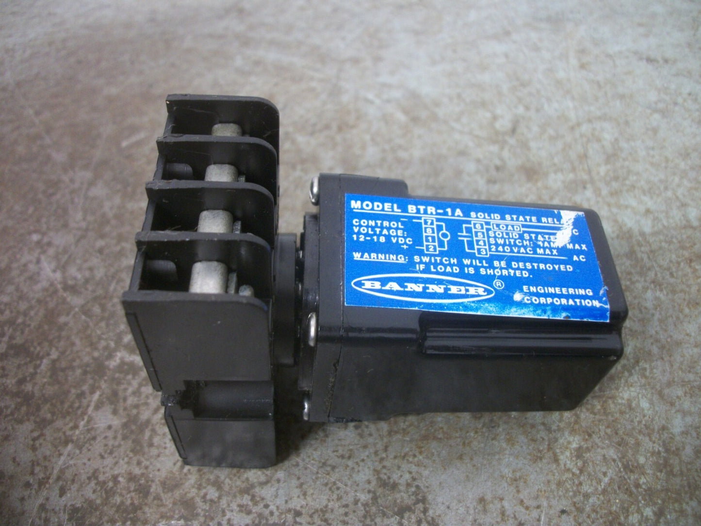 BANNER SOLID STATE RELAY BTR-1A 240VAC 12-18VDC 1AMP