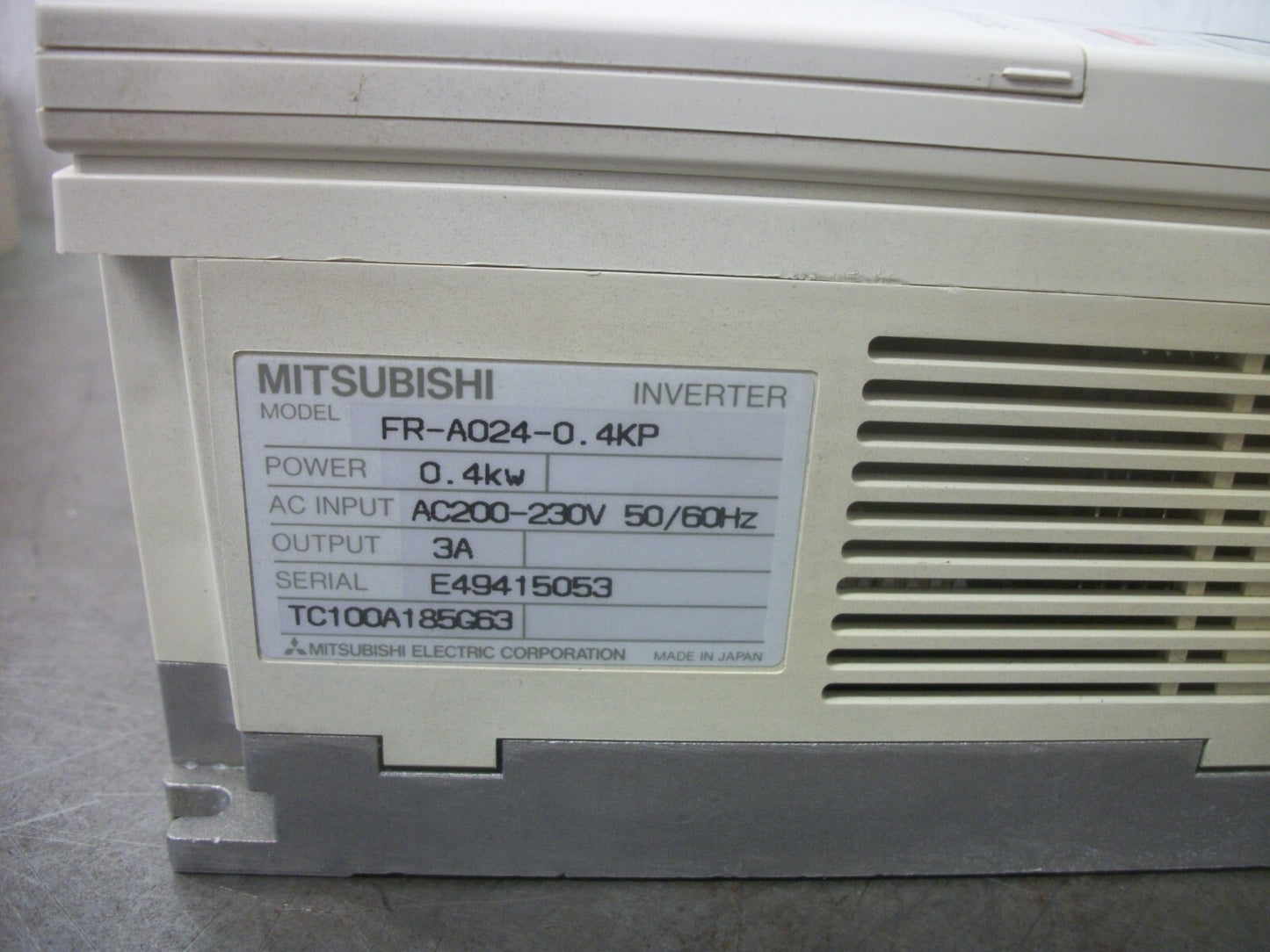 MITSUBISHI FREQROL-A024 0.4KW INVERTER DRIVE FR-A024-0.4KP 230VOLT 3AMP