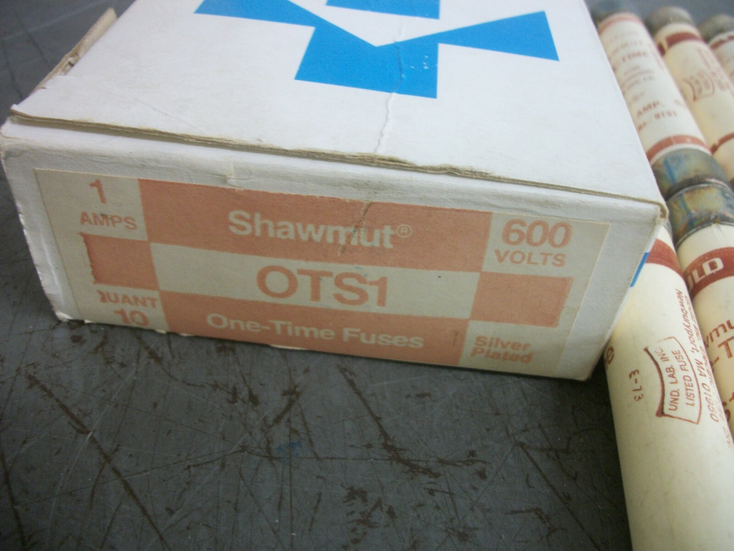 GOULD SHAWMUT BOX OF 9 ONE-TIME FUSES OTS1 1AMP 600VOLT NIB
