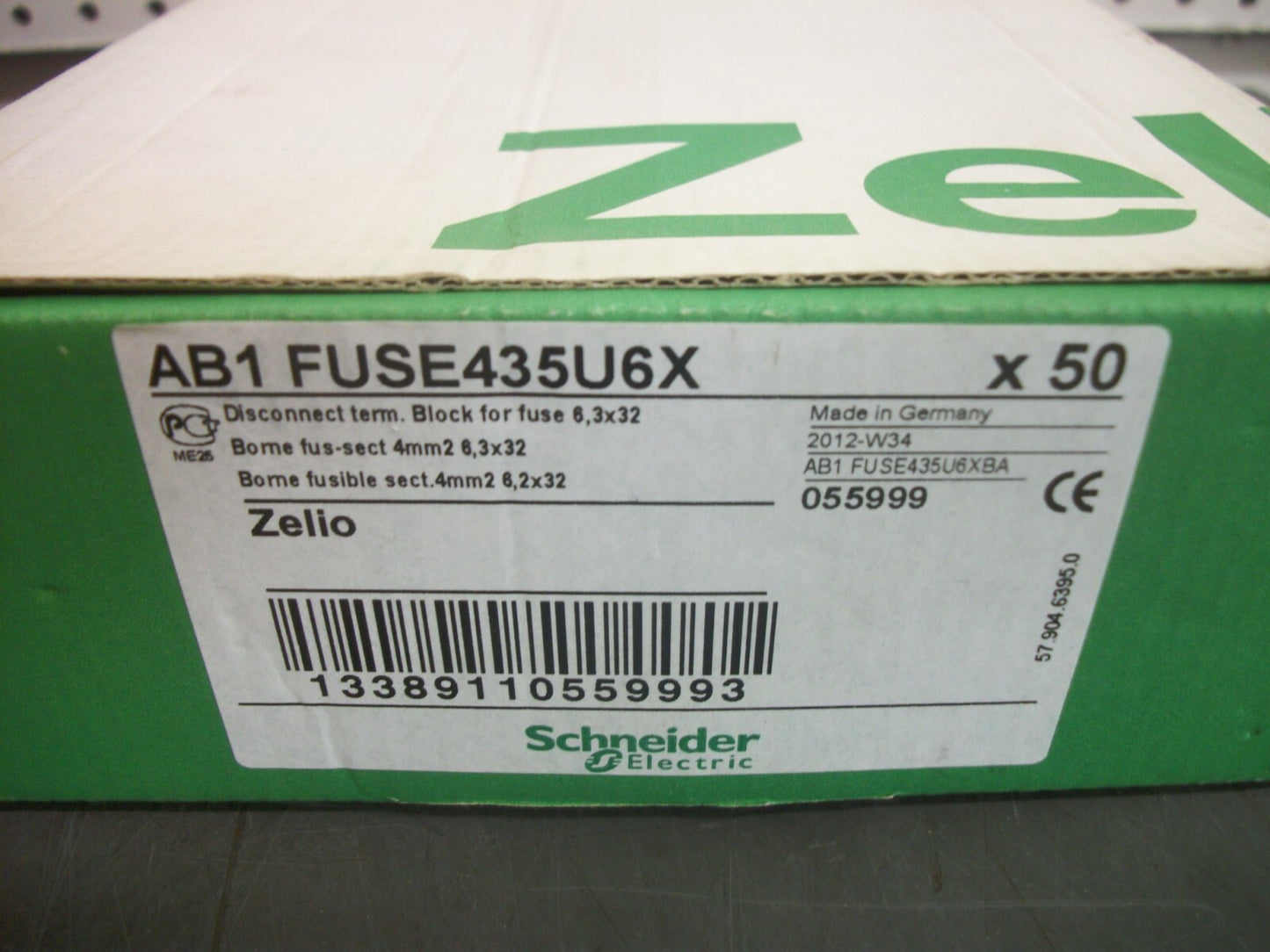 TELEMECANIQUE BOX OF 50 4mm2 DISCONNECT TERM BLOCK FUSES AB1FUSE435U6X NIB