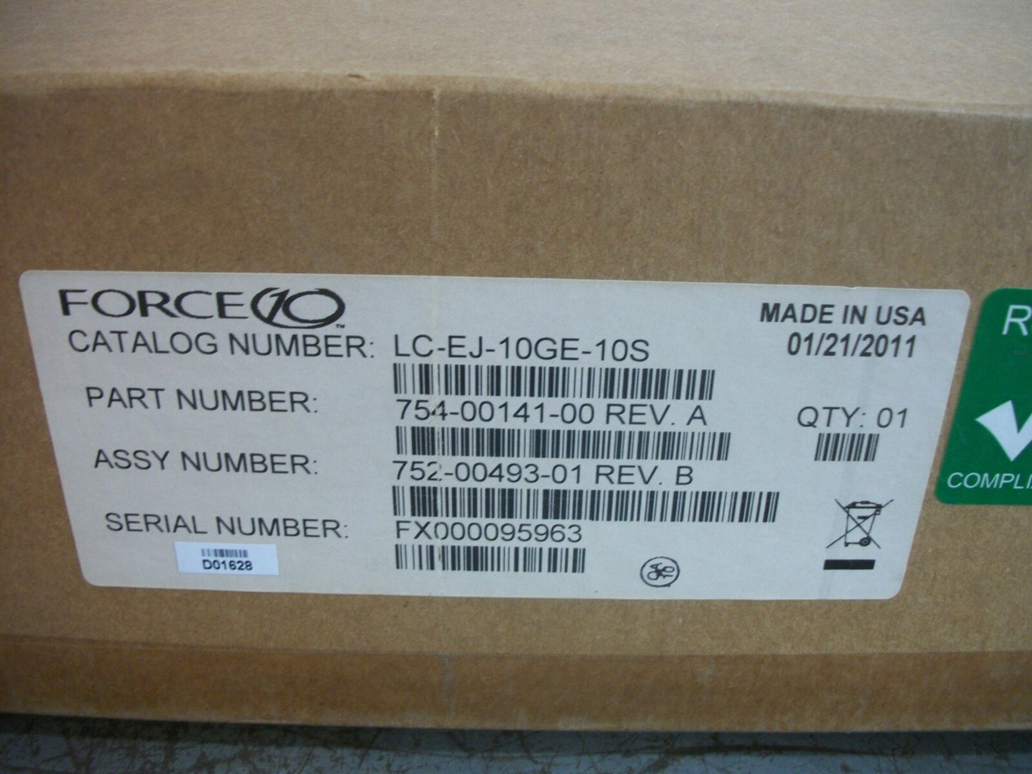 DELL FORCE 10 754-00141-00 10-PORT LAN/WAN ETHERNET MODULE LC-EJ-10GE-10S NIB