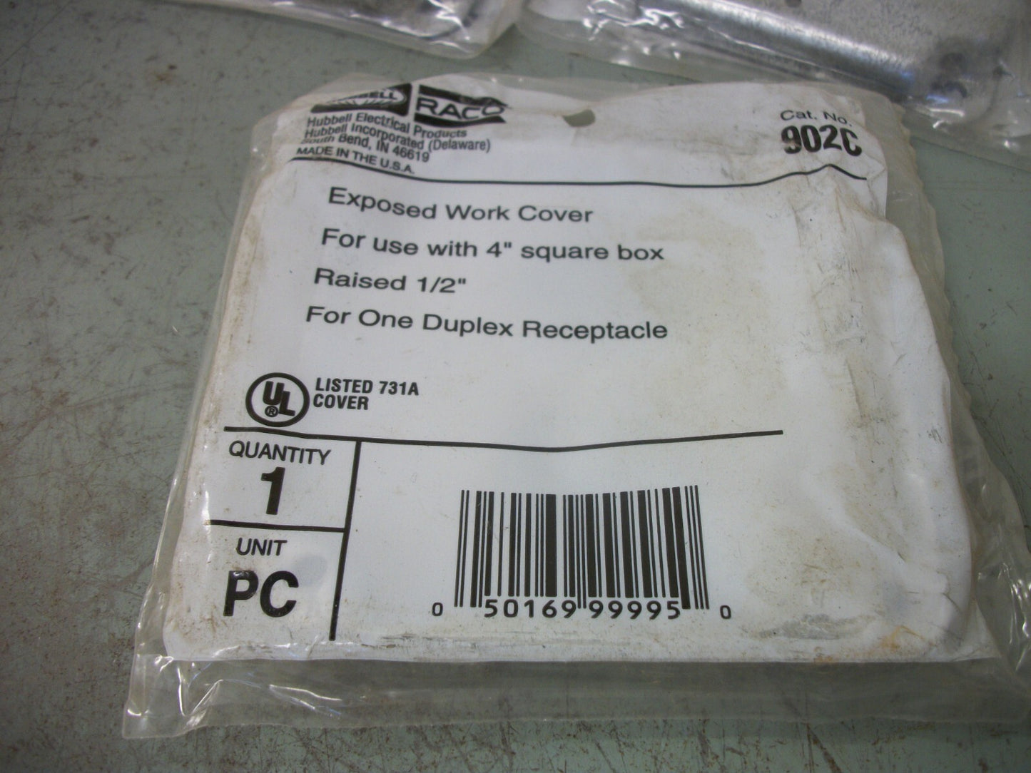 HUBBELL LOT OF 7 SINGLE DUPLEX RECEPTACLE STEEL COVERS 902C NEW