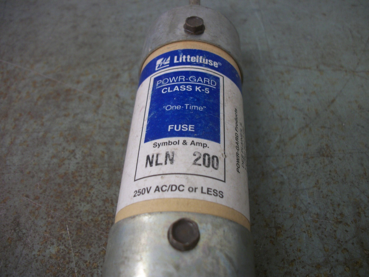 LITTELFUSE POWR-GARD ONE-TIME FUSE NLN200 200AMP 250VOLT
