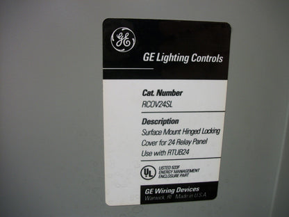 GE 24-RELAY SOFTWIRED CONTACTOR LIGHTING CONTROL PANEL CABINET RINTER2424SC
