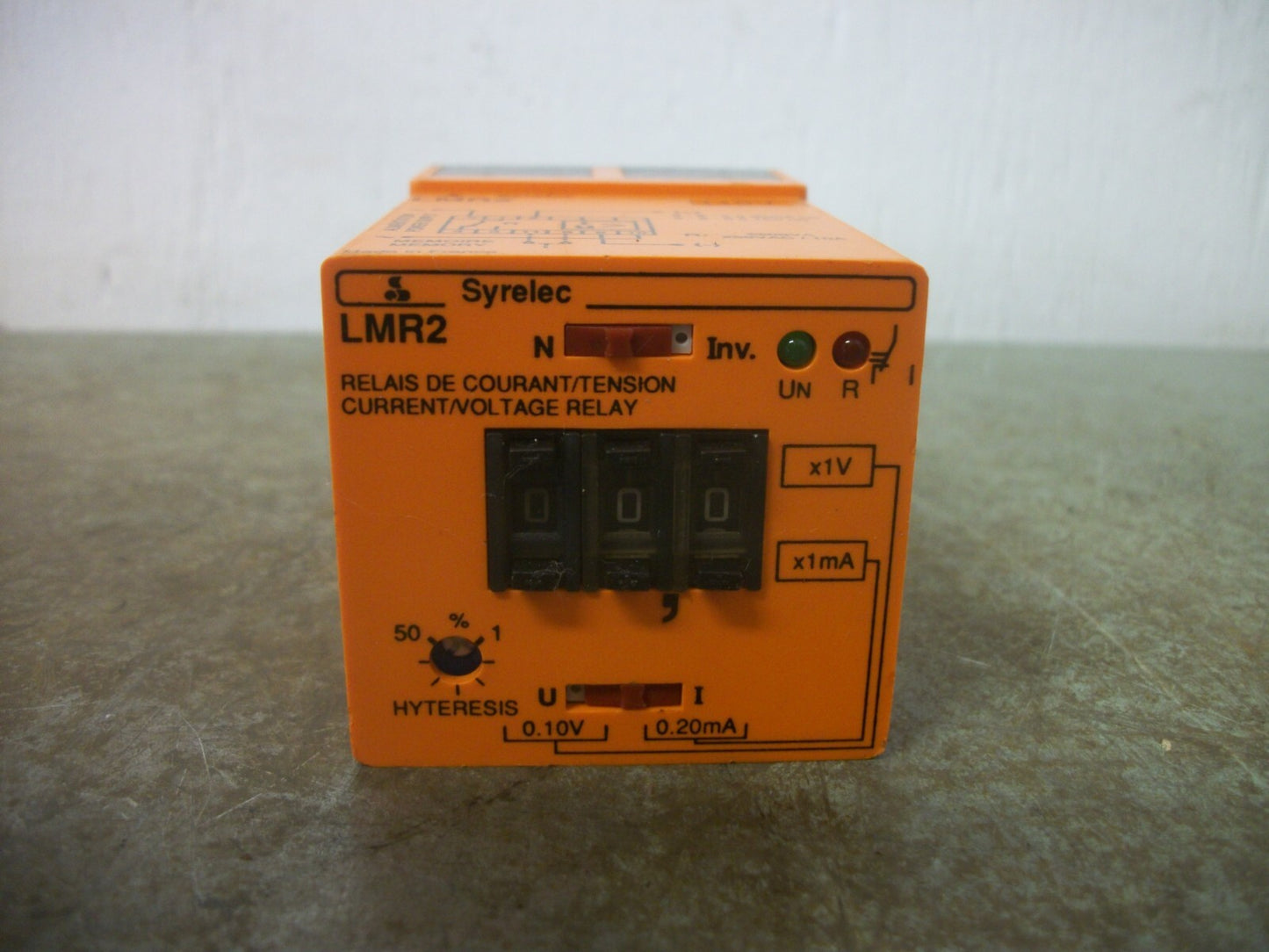 SYRELEC CURRENT/VOLTAGE RELAY LMR2 110VOLT USED