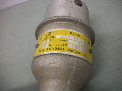 PYLE-NATIONAL PIN & SLEEVE PLUG 386-PR 30AMP 250AMP 3POLE 4W