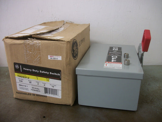 GE DISCONNECT TYPE 12 TH2221J 30AMP 240VOLT 2POLE FUSIBLE NIB
