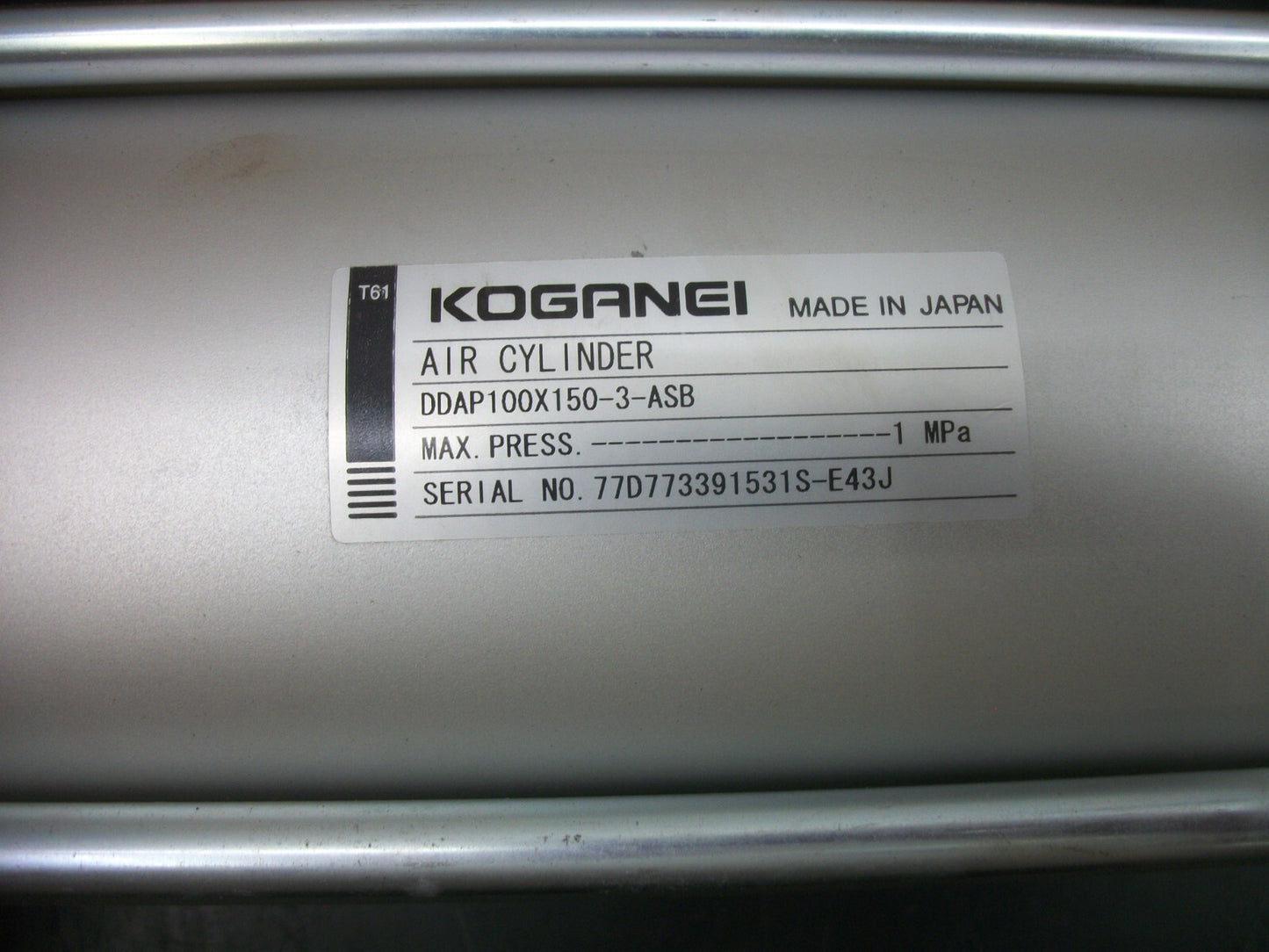 KOGANEI AIR CYLINDER DDAP100X150-3-ASB 100MM BORE 150MM STROKE 1MPa NIB