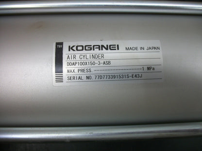 KOGANEI AIR CYLINDER DDAP100X150-3-ASB 100MM BORE 150MM STROKE 1MPa NIB