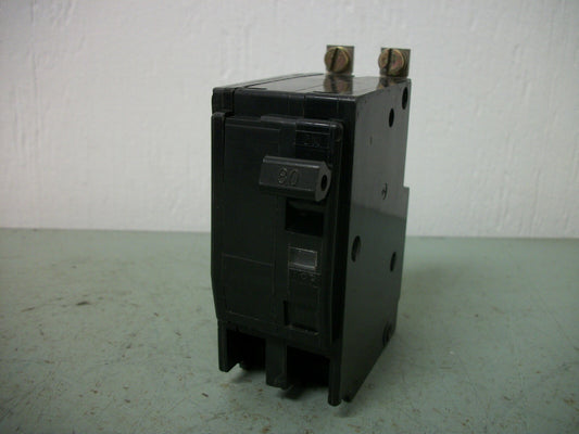 SQUARE D QOB CIRCUIT BREAKER QOB280 80AMP 240VOLT 2POLE OLD