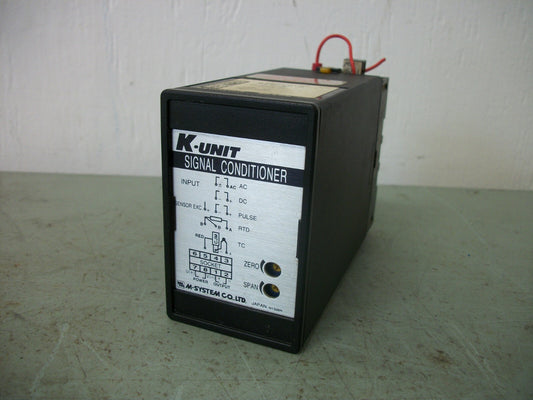 M-SYSTEM CO. K-UNIT SIGNAL CONDITIONER T/C TRANSMITTER KTS-4D-D