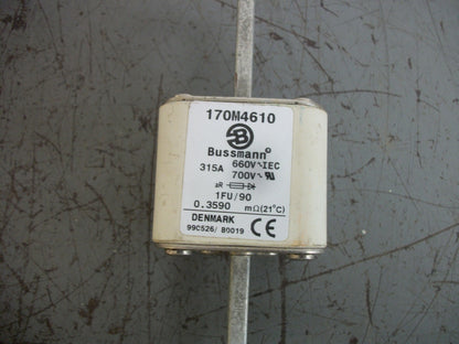 BUSSMANN SEMICONDUCTOR FUSE 170M4610 315AMP 700VOLT
