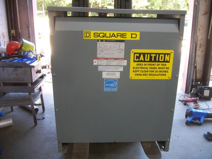 SQUARE D SORGEL 75KVA 3PH TRANSFORMER EE75T1755H HV 480 LV 380Y/220