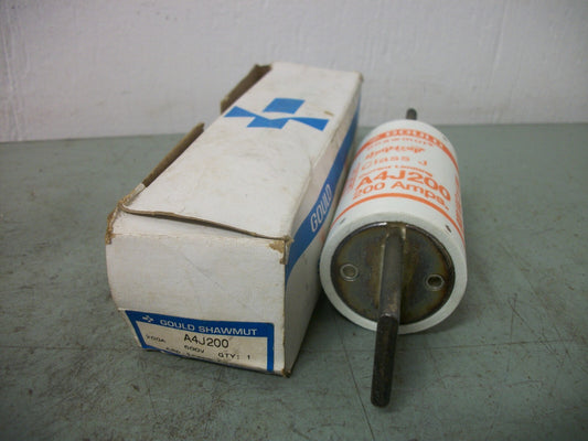 GOULD SHAWMUT AMP-TRAP FUSE A4J200 200AMP 600VOLT NIB