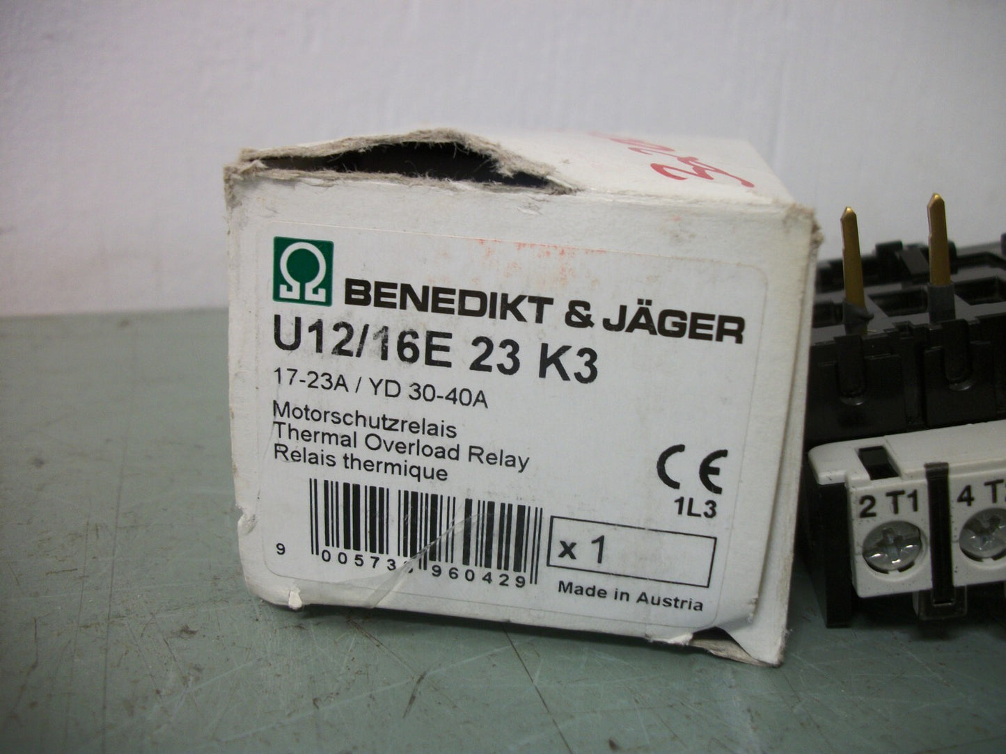 BENEDIKT & JAGER THERMAL OVERLOAD RELAY U12/16E 23 K3 17-23AMP NIB