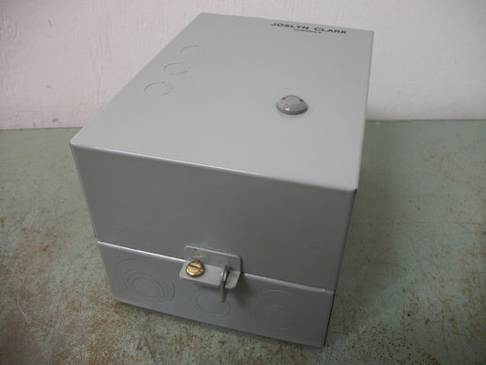 JOSLYN CLARK ENCL SIZE 00 MOTOR STARTER T13U03A 9AMP 480VCOIL 3PH 600V 2HP NOB