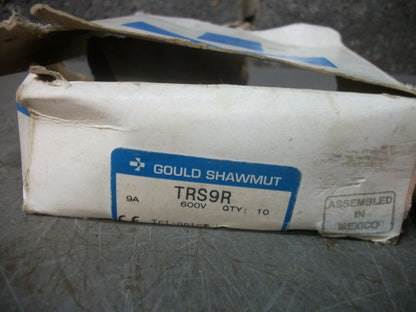 GOULD SHAWMUT BOX OF 5 TRI-ONIC FUSES TRS9R 9AMP 600VOLT NIB