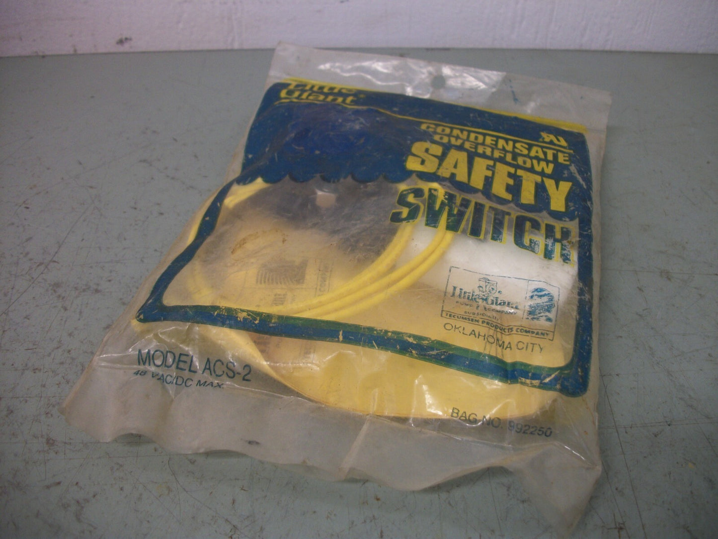 LITTLE GIANT ACS-2 CONDENSATE OVERFLOW SAFETY SWITCH 599122 NEW