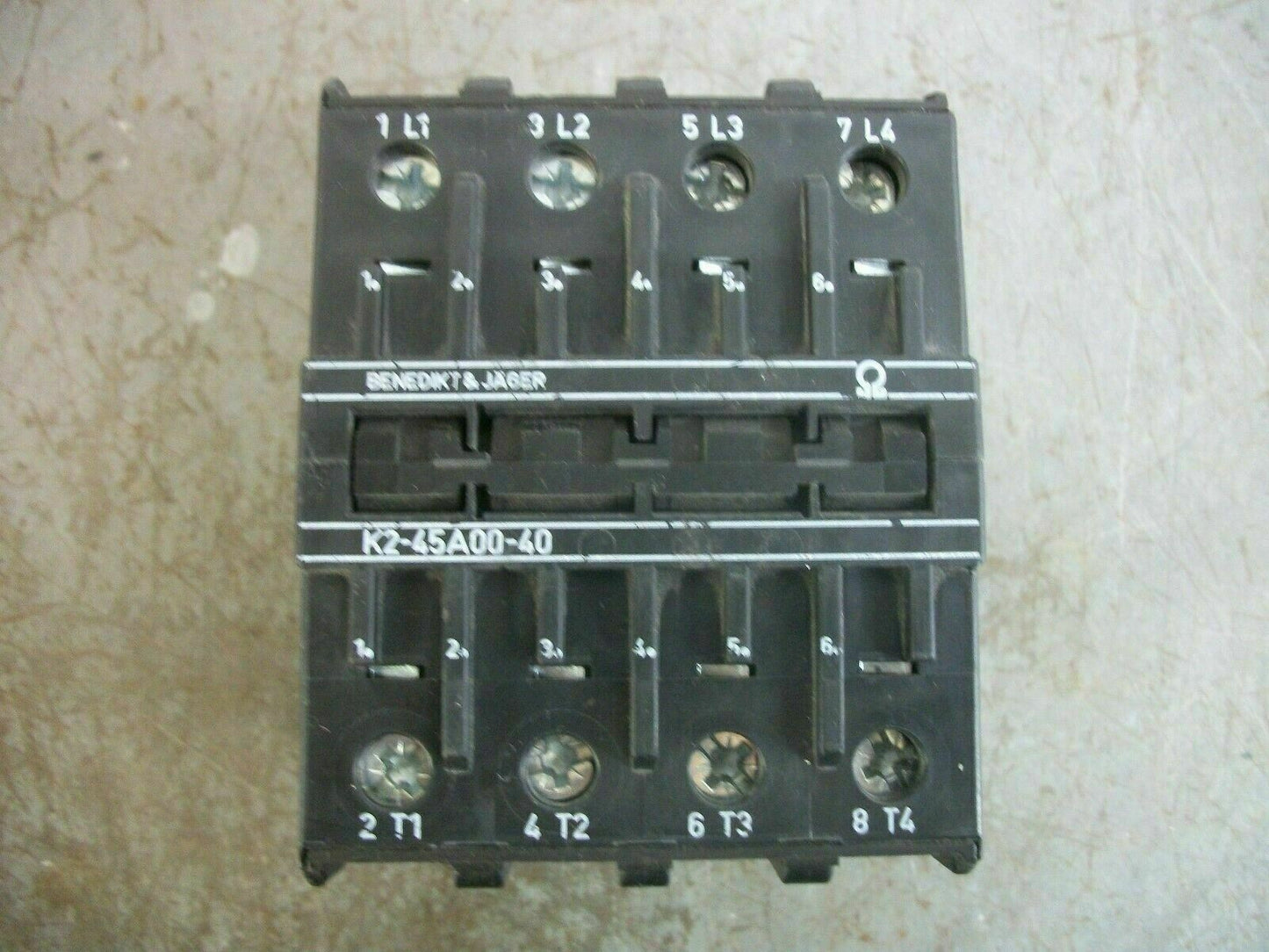 BENEDIKT & JAGER CONTACTOR K2-45A00-40 72AMP 120VCOIL 3PH 600V 40HP
