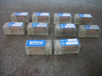 ERNI LOT OF 10 PLUG-IN RELAYS REL14-A1-5.2 24VOLT