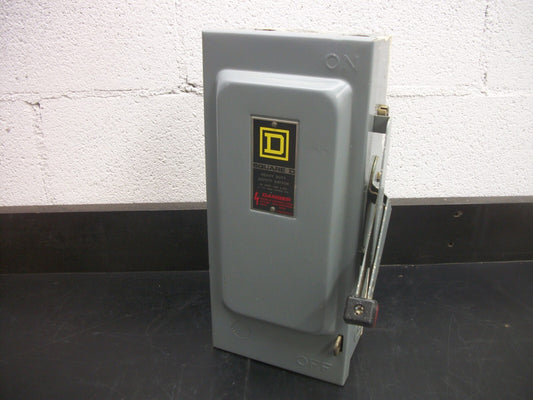 SQUARE D DISCONNECT TYPE 1 H321N 30AMP 240VOLT 3POLE FUSIBLE