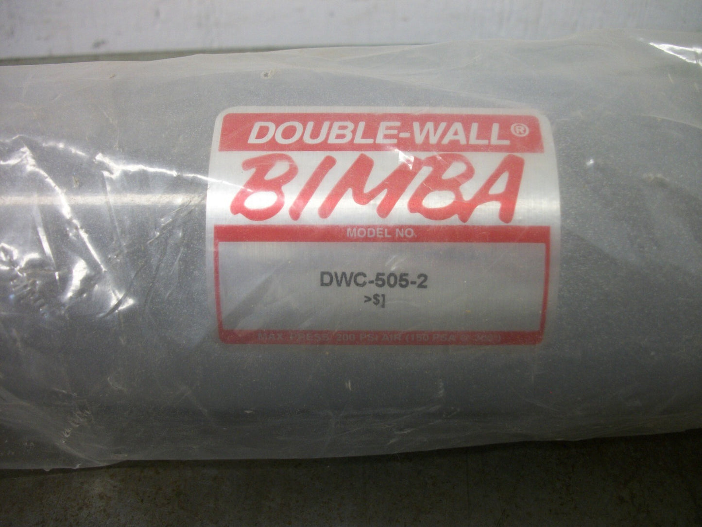 BIMBA DOUBLE-WALL PNEUMATIC CYLINDER DWC-505-2 NEW