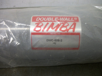 BIMBA DOUBLE-WALL PNEUMATIC CYLINDER DWC-505-2 NEW